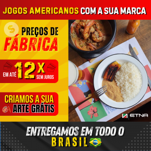 Jogos Americanos Jogos Americanos 27 x 36 cm CMYK/Pantone Impressão Offset Corte Reto Impresso 1 lado