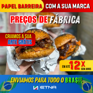 Papel Antigordura Papel Barreira 37 gr/m² 22x22 cm CMYK/Pantone Impressão Offset Corte Reto Pacote