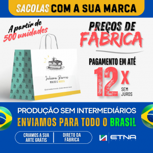 Sacos e Sacolas G Sacos/Sacolas 26 L x 36 A x 20 P (cm) CMYK/Pantone Impressão Offset Corte e Colagem Impresso na área externa em até 100% ( Ambos os Lados com a mesma arte )