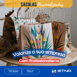 Sacos e Sacolas GG Sacos/Sacolas 38 L x 34 A x 20 P (cm) CMYK/Pantone Impressão Offset Corte e Colagem Impresso na área externa em até 100% ( Ambos os Lados com a mesma arte )