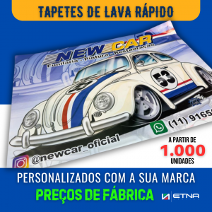 Tapetes Lava Jato Tapete Lava Jato 36 x 49,5 cm CMYK/Pantone Impressão Offset Corte Reto Impresso 1 lado